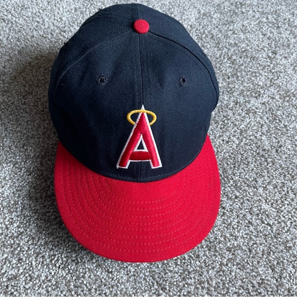 RARE Vintage California Angels New Era Baseball Made In USA Cap Sz 7.5 - Picture 4 of 13